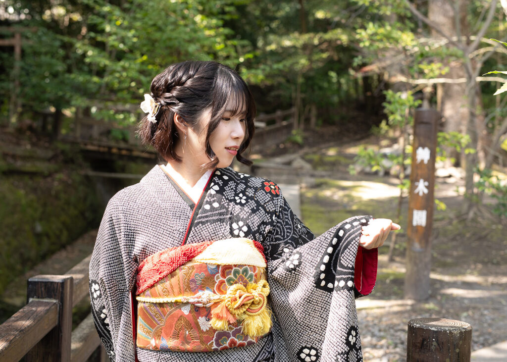 ＊ママ振袖で前撮りプラン　小物アレンジが人気